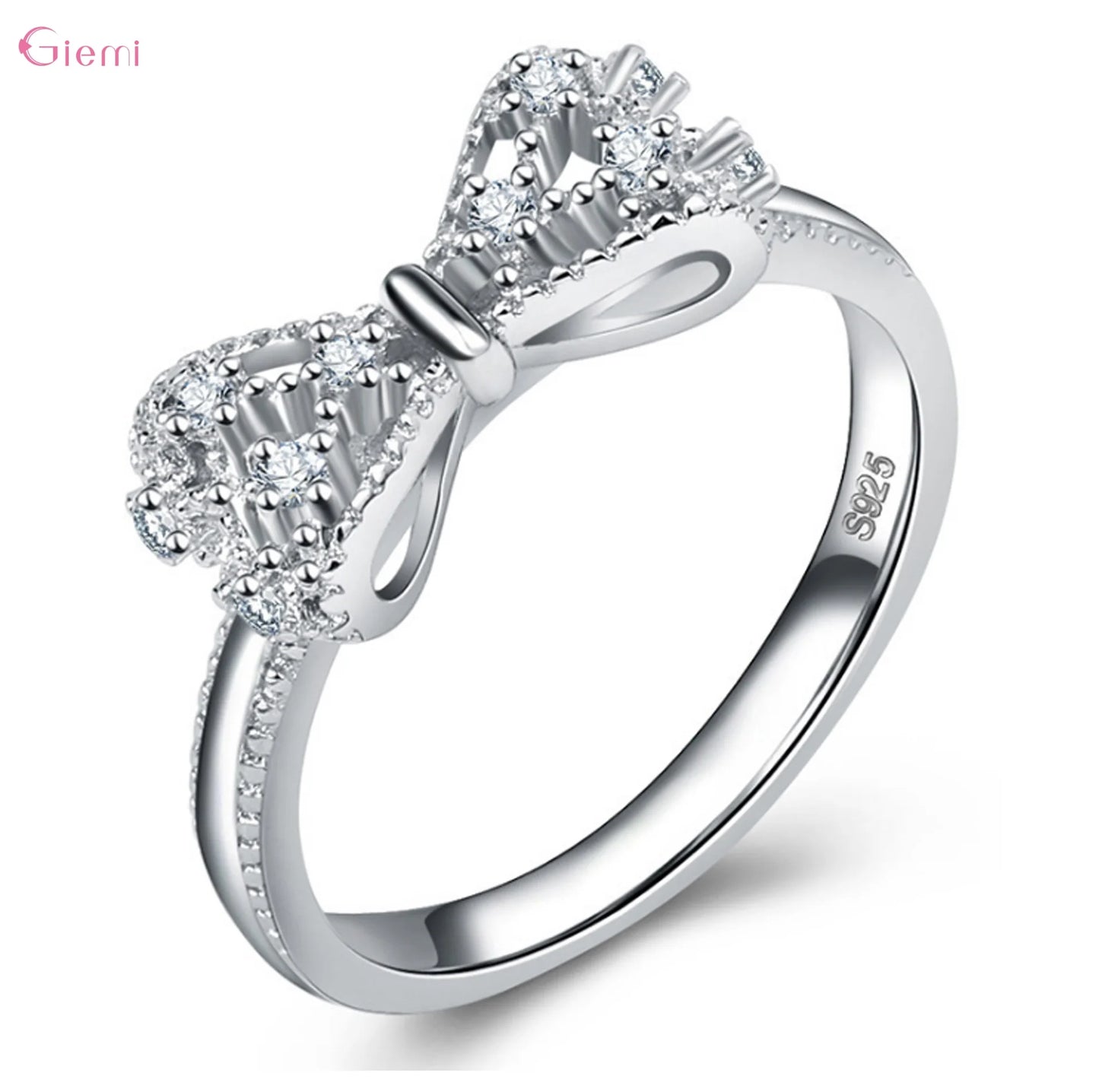 Silver Bowknot Ring