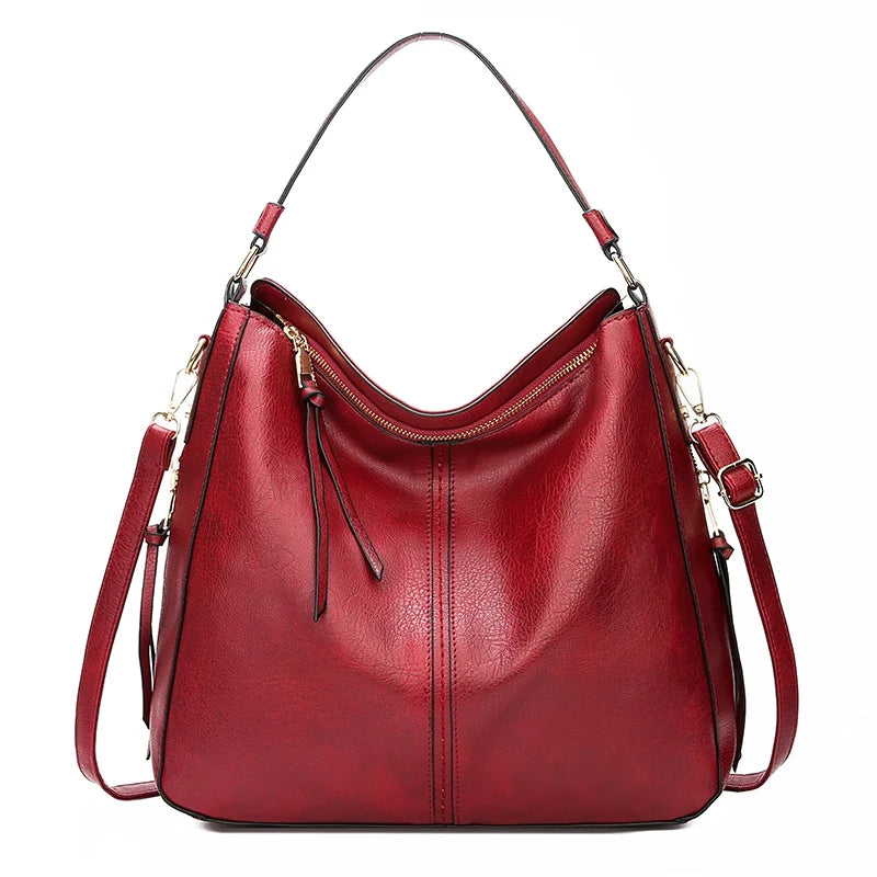 Hobo Leather Shoulder Tote Bag