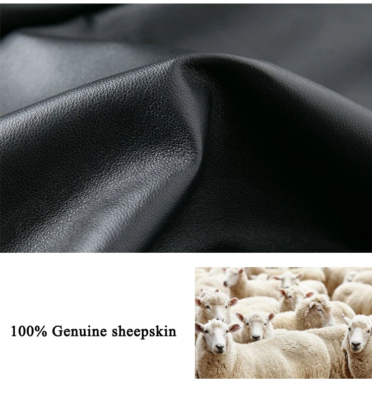 Sheepskin Leather Long Trouser for Women