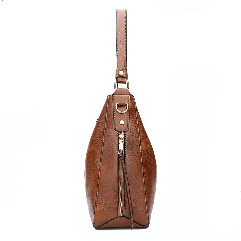 Hobo Leather Shoulder Tote Bag
