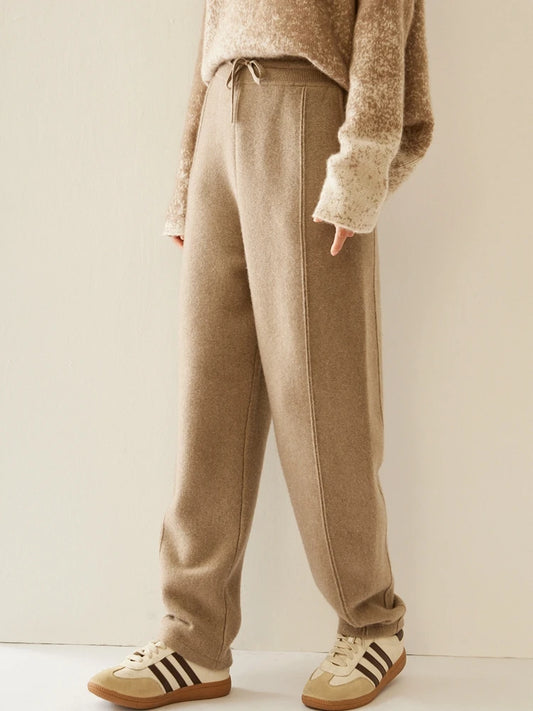 Cashmere Pencil Elastic Waist Trousers