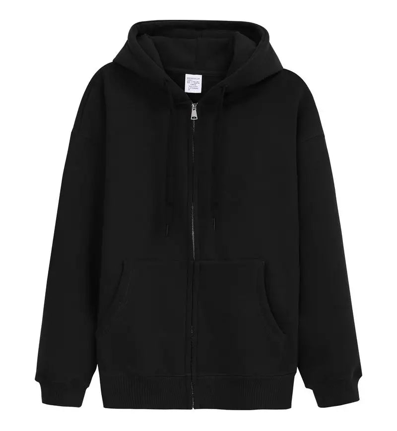 Pure Cotton Zip-Up Hoodie