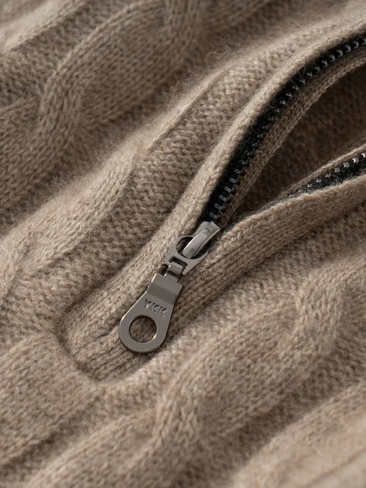 Pure Cashmere Turtleneck Knitted Sweater