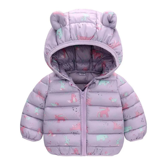 Hooded Dinosaur Down Jacket