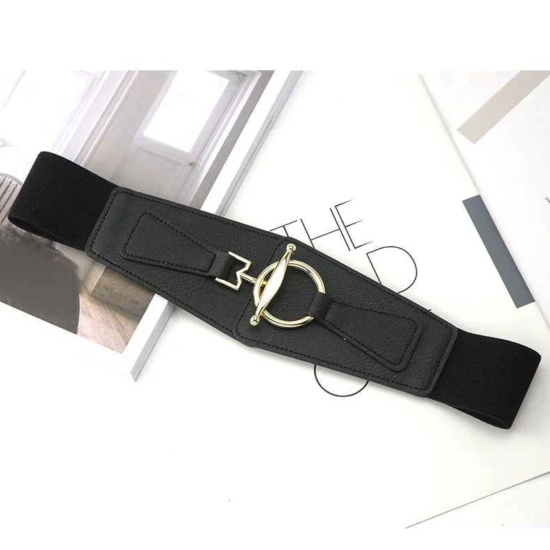 Golden Buttoning Shirt Dress Belt