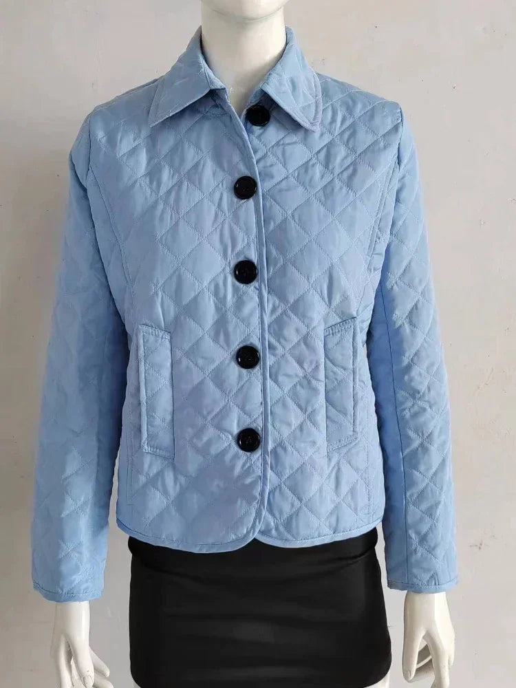 Turn-down Collar Quilted Winter Jacket