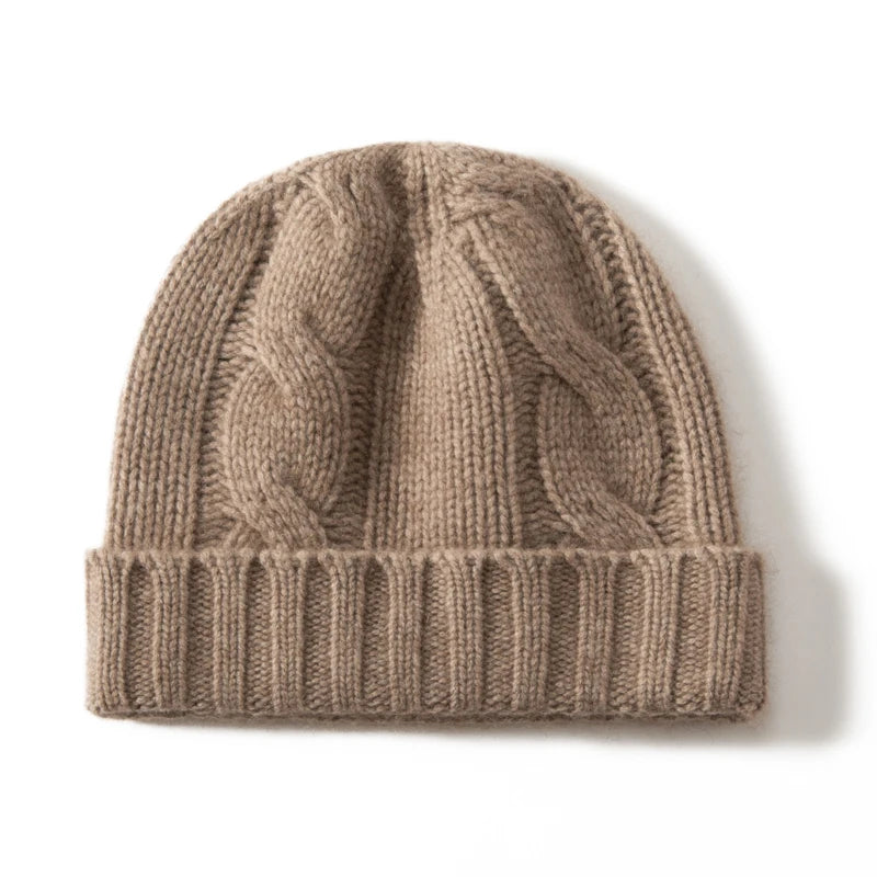 Twisting Thick Cashmere Beanies Cap