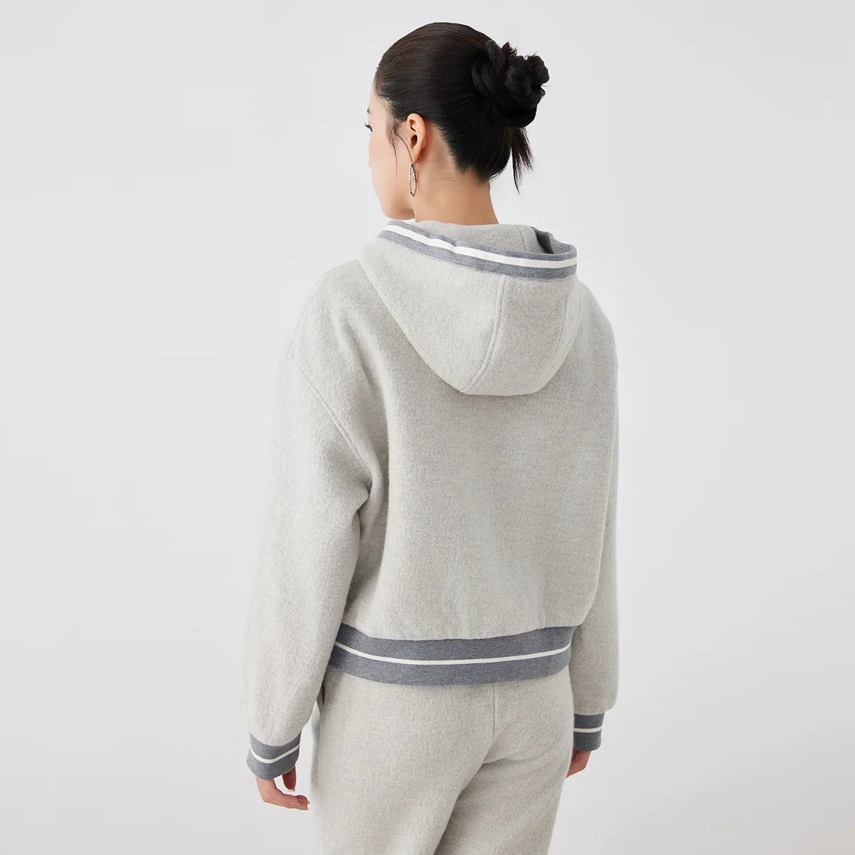 Wool Merino Sweatshirt hoodie with Lining
