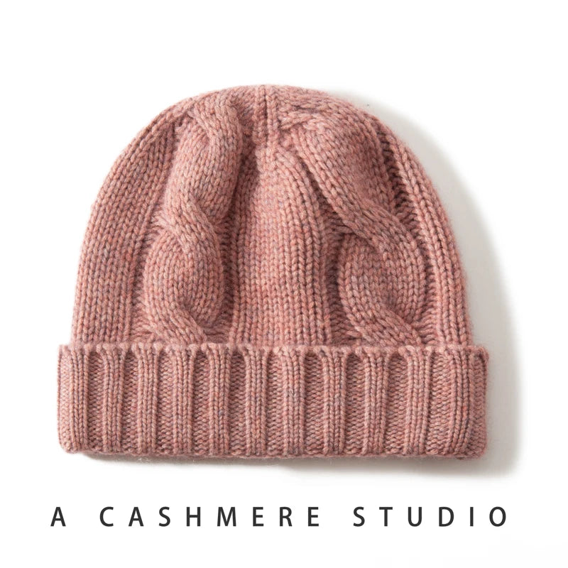 Twisting Thick Cashmere Beanies Cap