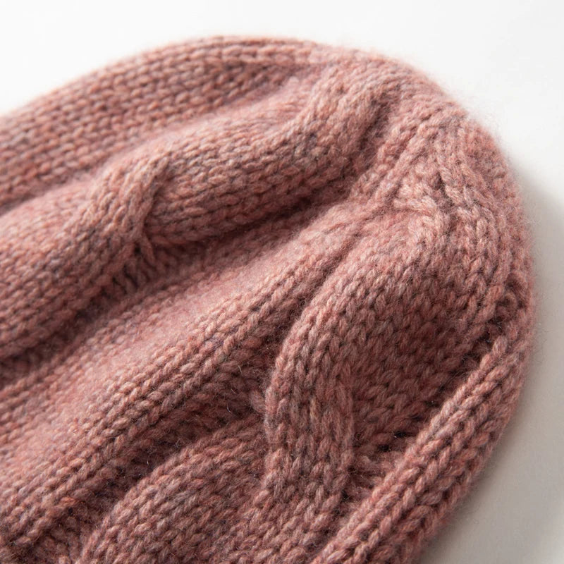 Twisting Thick Cashmere Beanies Cap