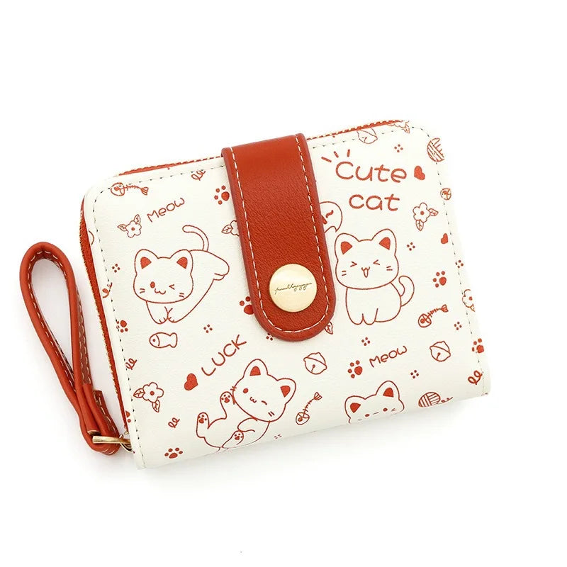 Cute Cat Girls Short Wallet