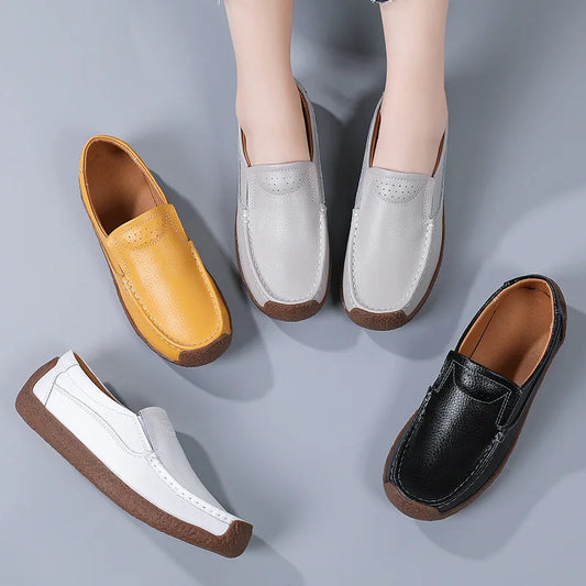 Moccasins Slip On Leather Loafers