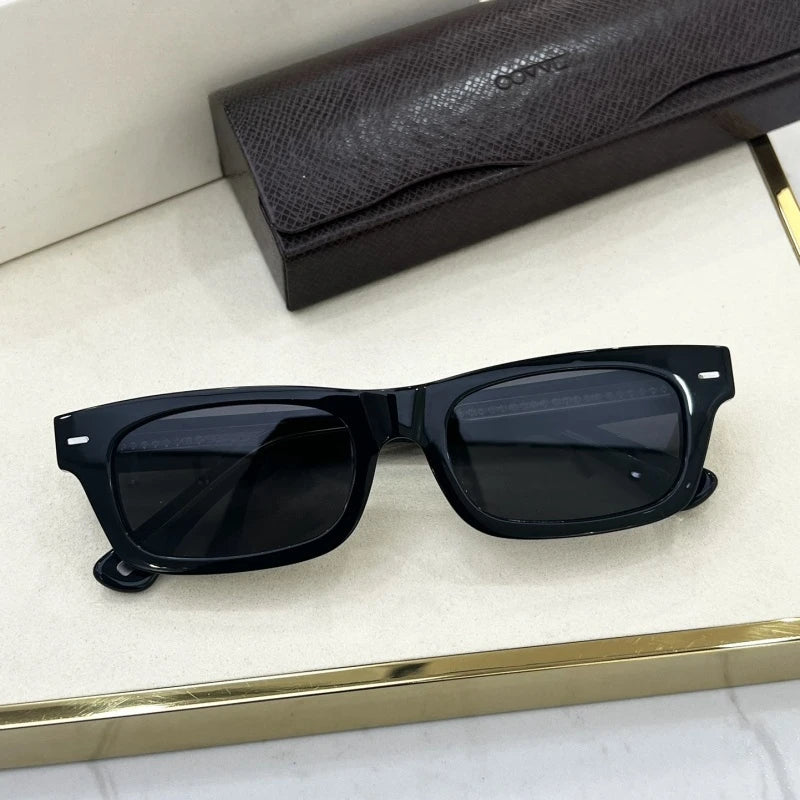 Rectangle Thick Acetate Sunglasses