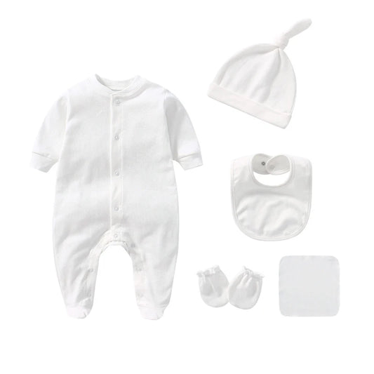 Newborn Cotton Romper Set with Accessories