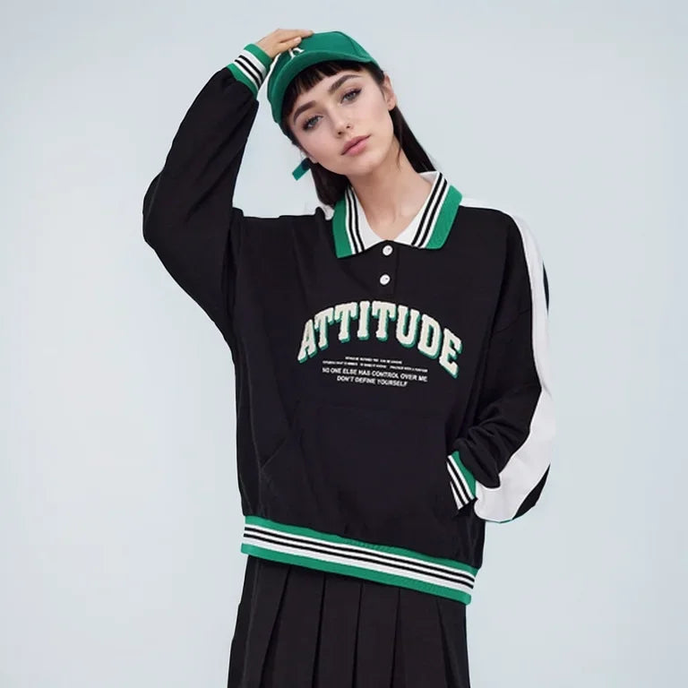 Letter Printed Polo Sports Shirt
