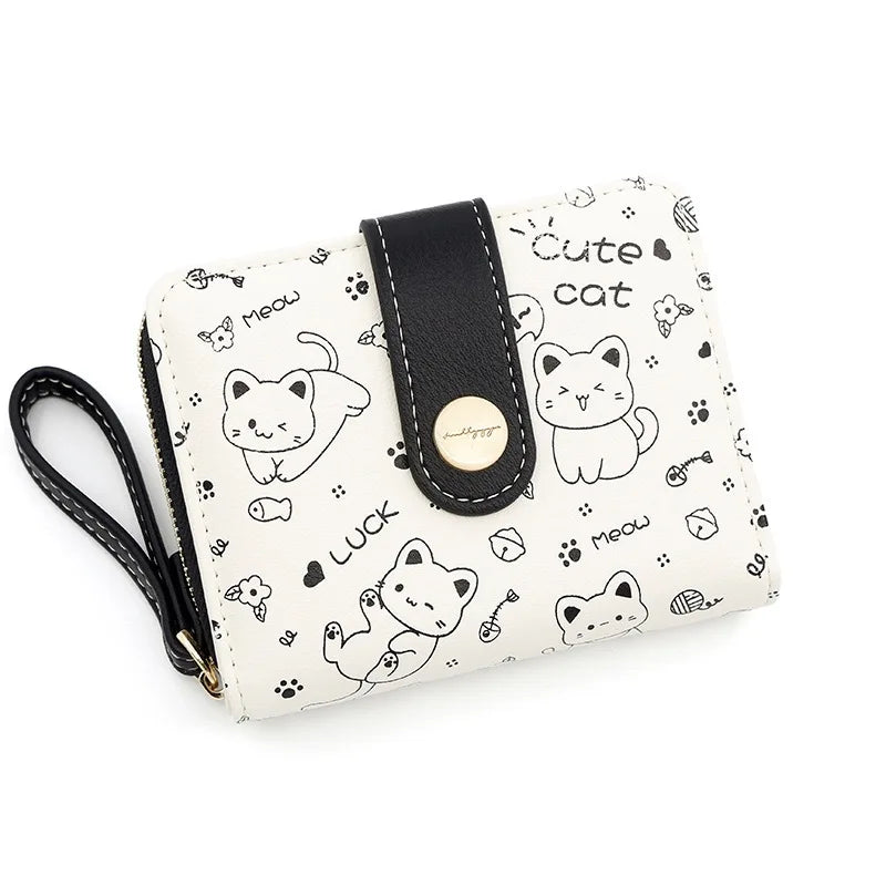 Cute Cat Girls Short Wallet