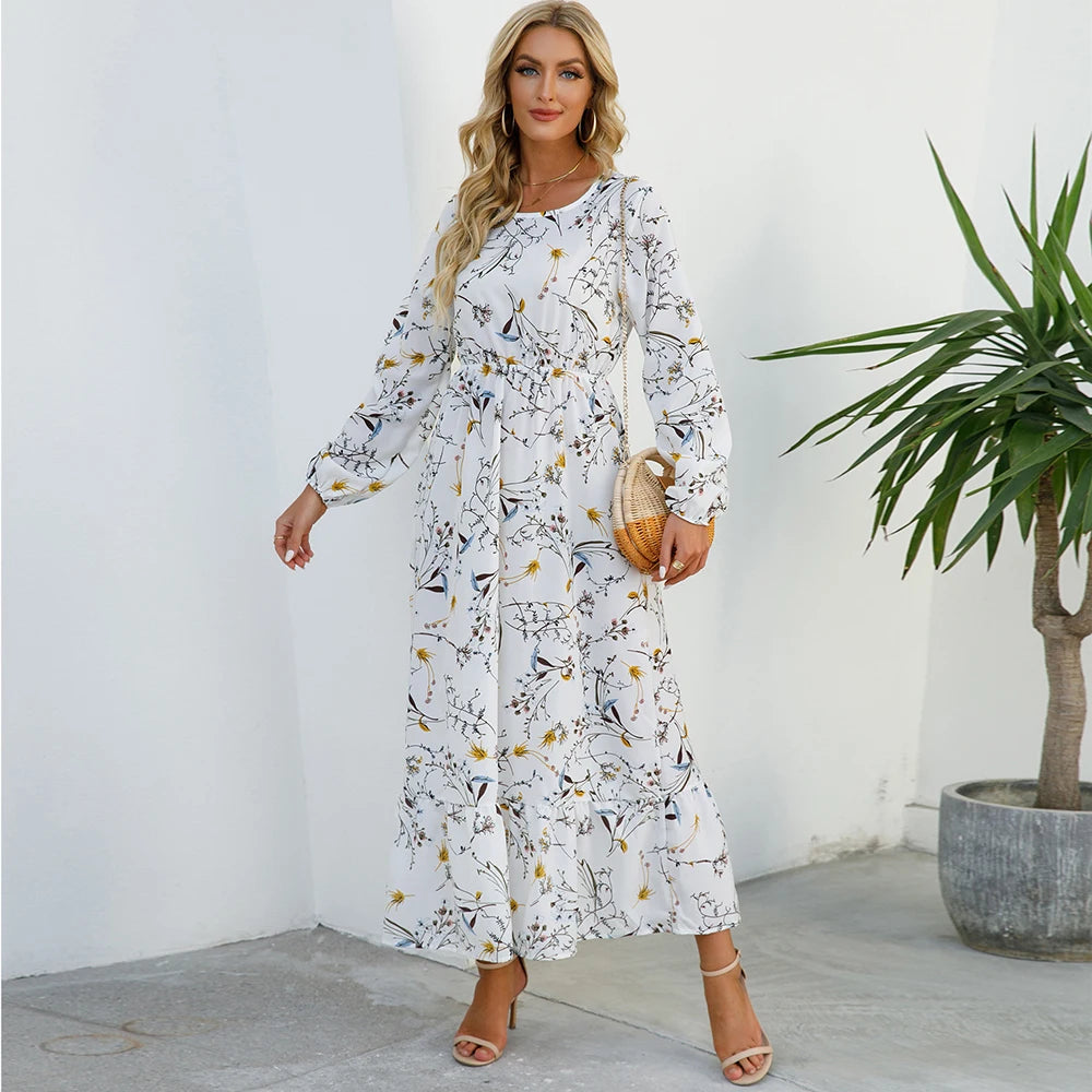 Floral Vestidoes Mujer Maxi Dress
