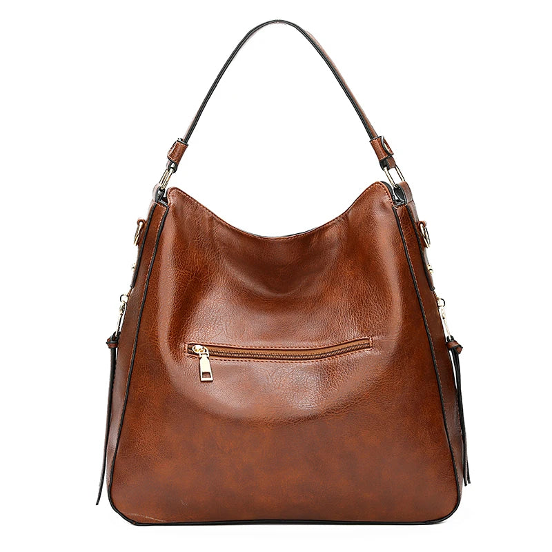 Hobo Leather Shoulder Tote Bag