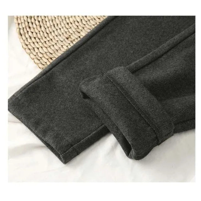 High Waist Woolen Pencil Pants