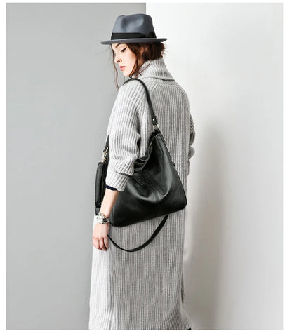 Hobo Leather Shoulder Tote Bag