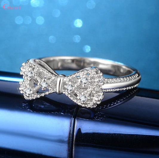 Silver Bowknot Ring