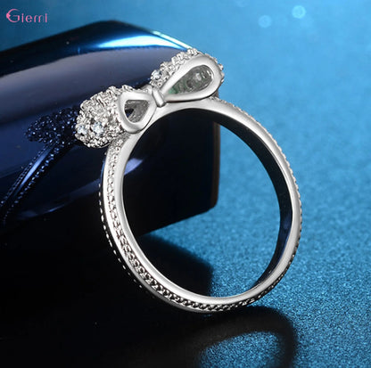 Silver Bowknot Ring