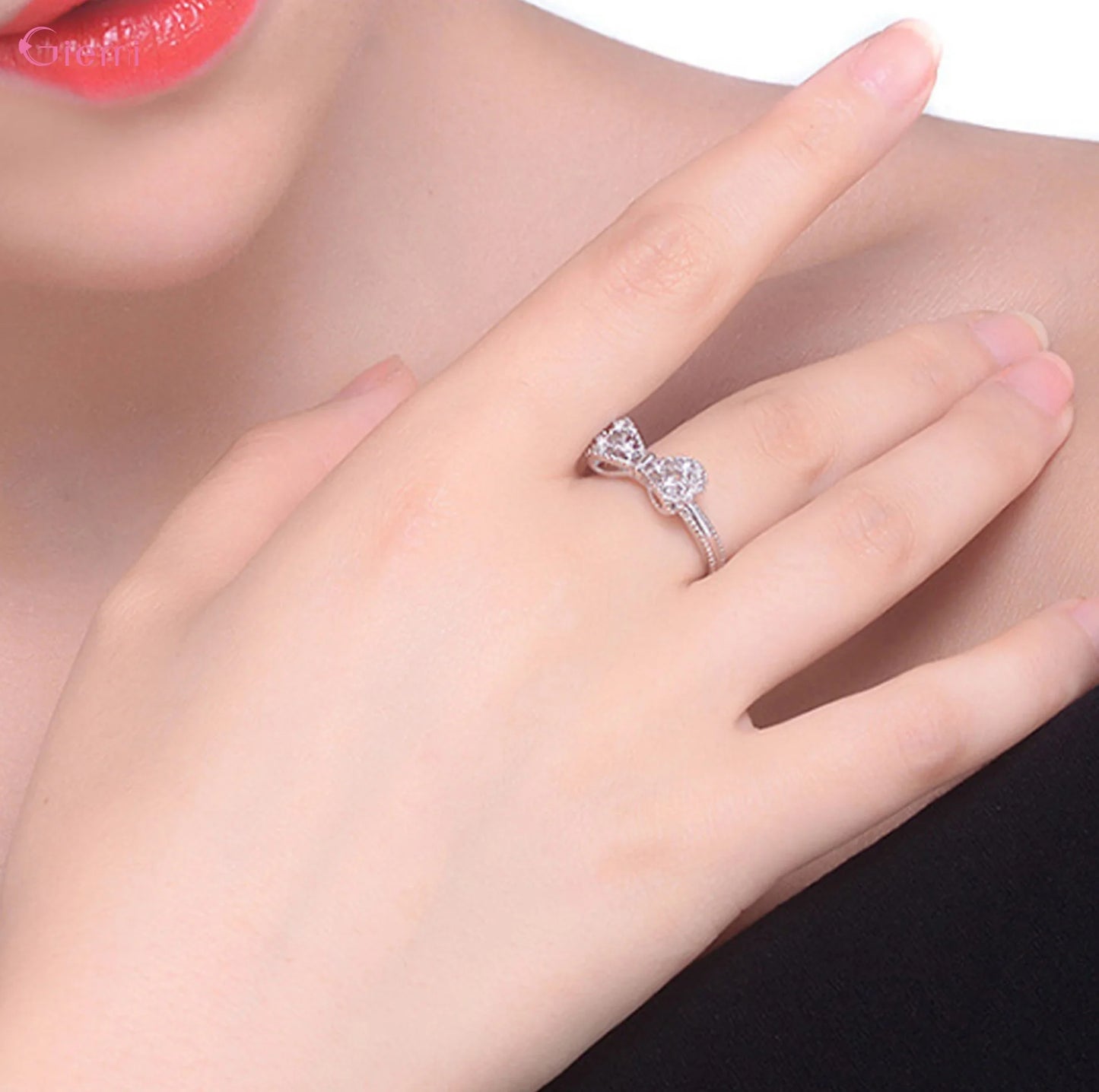 Silver Bowknot Ring