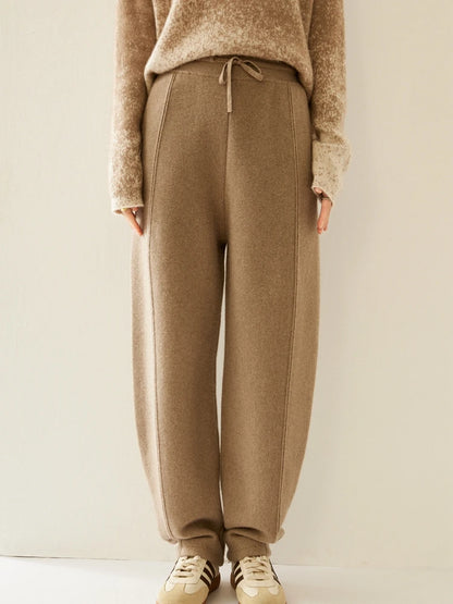 Cashmere Pencil Elastic Waist Trousers