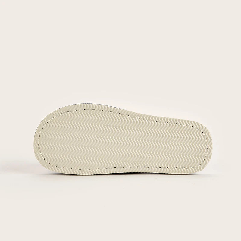 Open-toe Comfortable Bedroom Linen Slippers