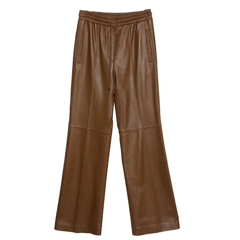 Sheepskin Leather Long  Trouser for Women