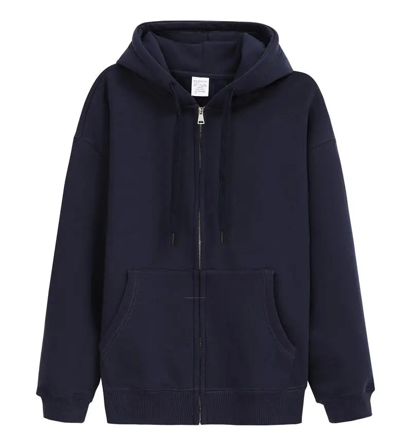 Pure Cotton Zip-Up Hoodie