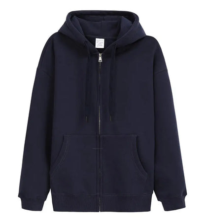 Pure Cotton Zip-Up Hoodie