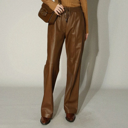 Sheepskin Leather Long  Trouser for Women