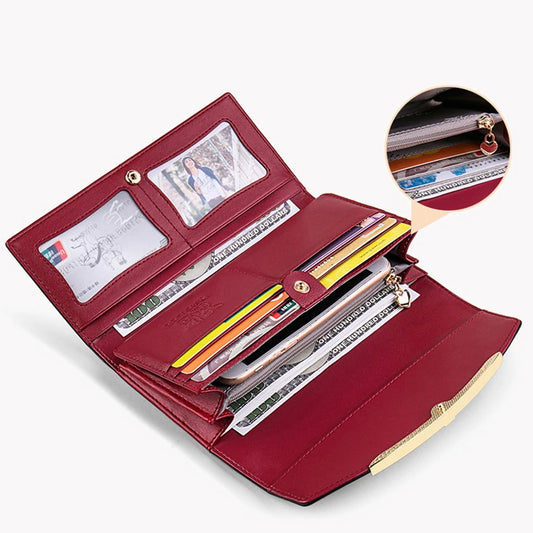 Luxury Leather Long Purse Wallet