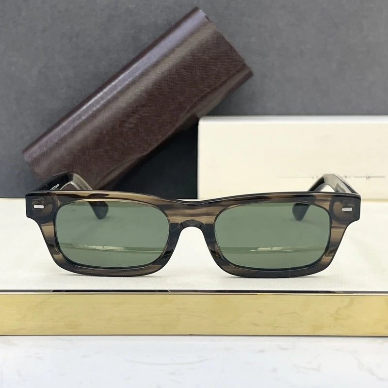 Rectangle Thick Acetate Sunglasses