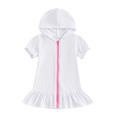 Girls Hooded Beach Cover-Up Dress
