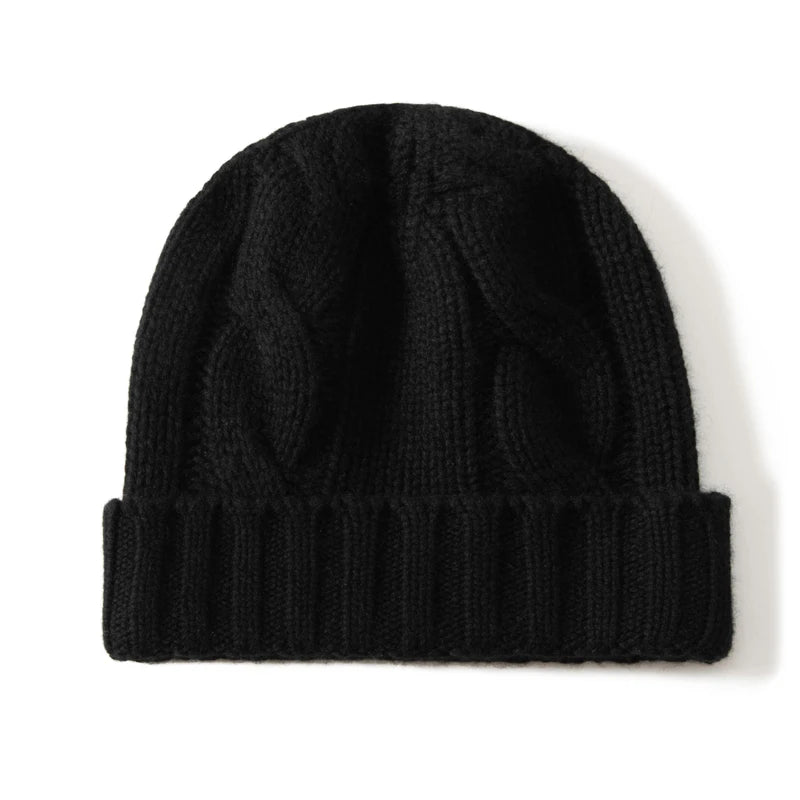 Twisting Thick Cashmere Beanies Cap