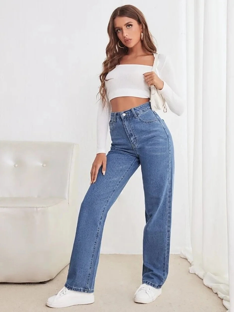 Classic Casual Non-Stretch Straight Jeans