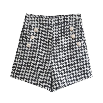 Vintage Double Breasted Houndstooth Blazer