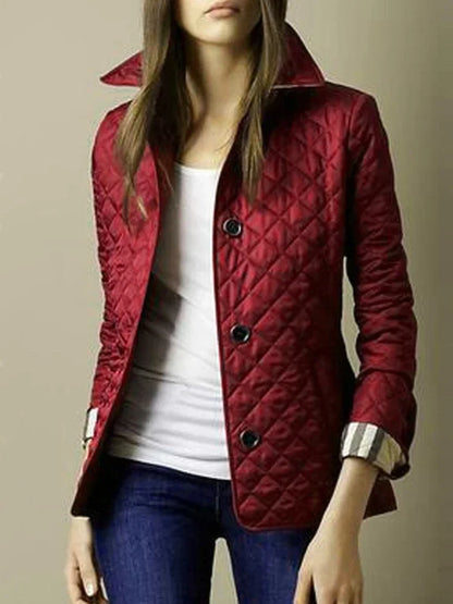 Turn-down Collar Quilted Winter Jacket