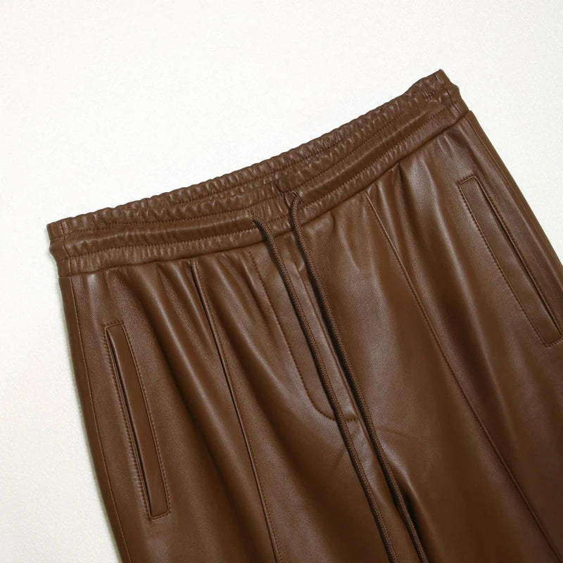 Sheepskin Leather Long  Trouser for Women