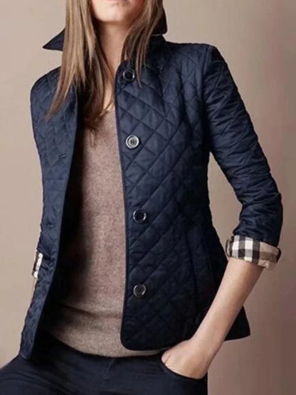 Turn-down Collar Quilted Winter Jacket