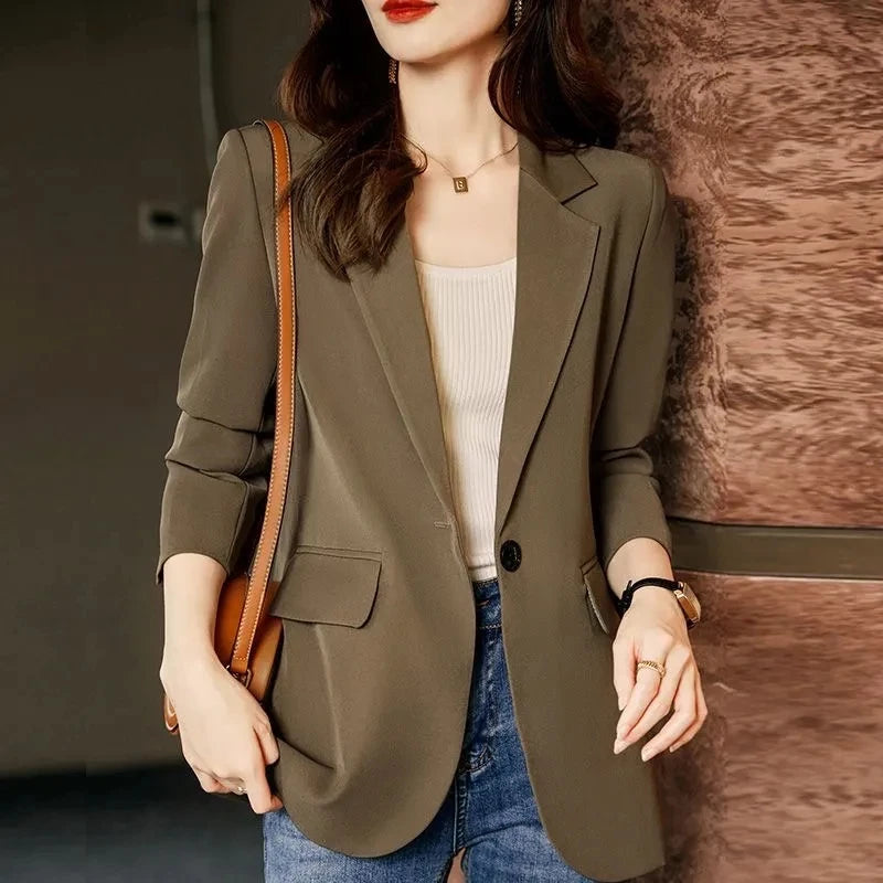 Spring Autumn Long Sleeved Suit Coat Jacket