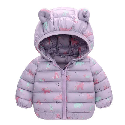 Hooded Dinosaur Down Jacket