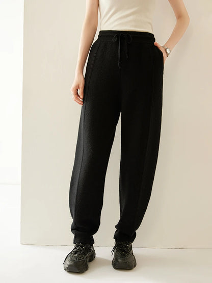 Cashmere Pencil Elastic Waist Trousers