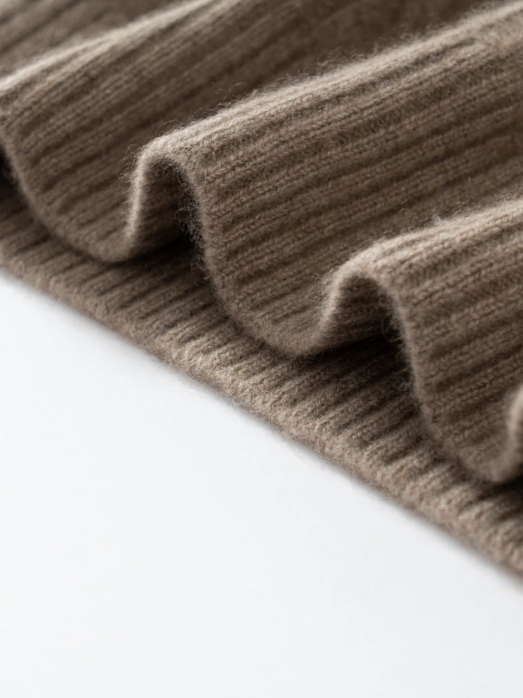 Pure Cashmere Turtleneck Knitted Sweater