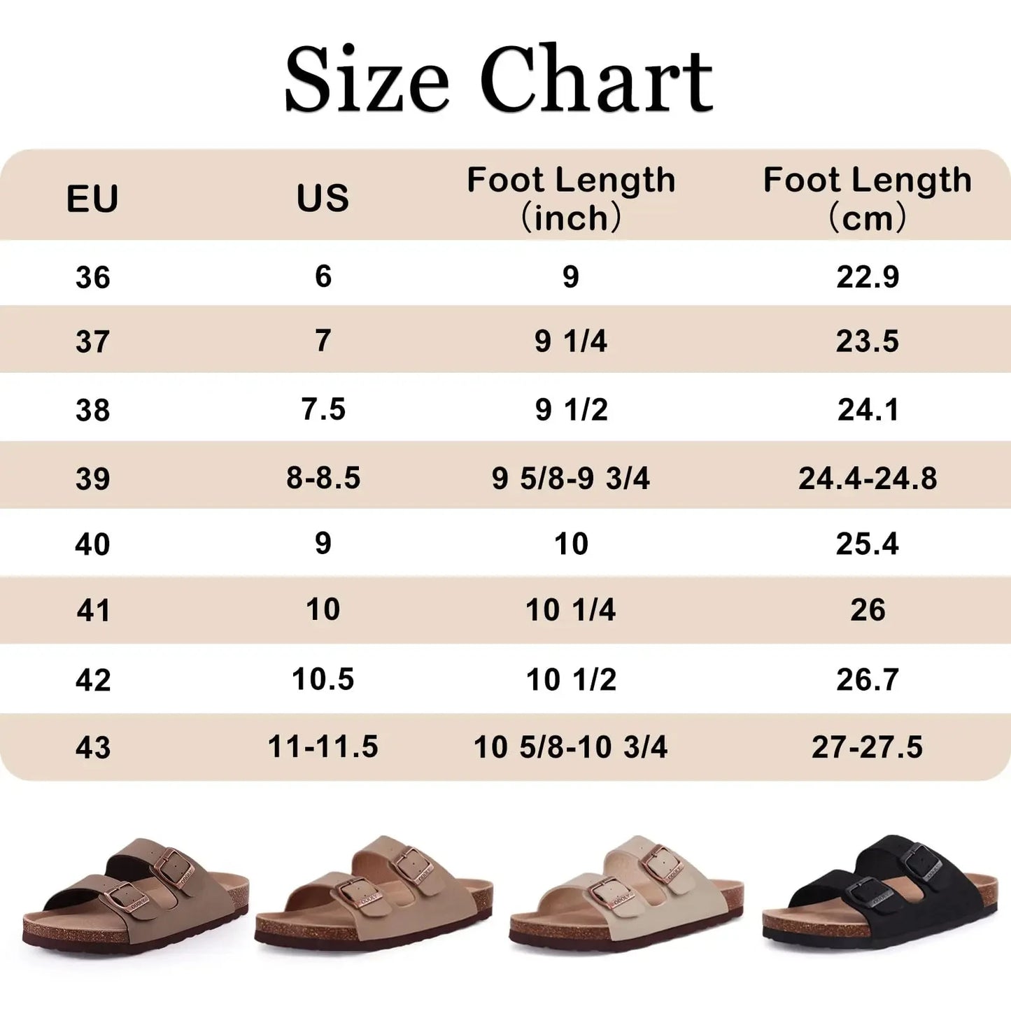 Suede Sandals Soft Cork Footbed Summer Slides with Adjustable Buckle