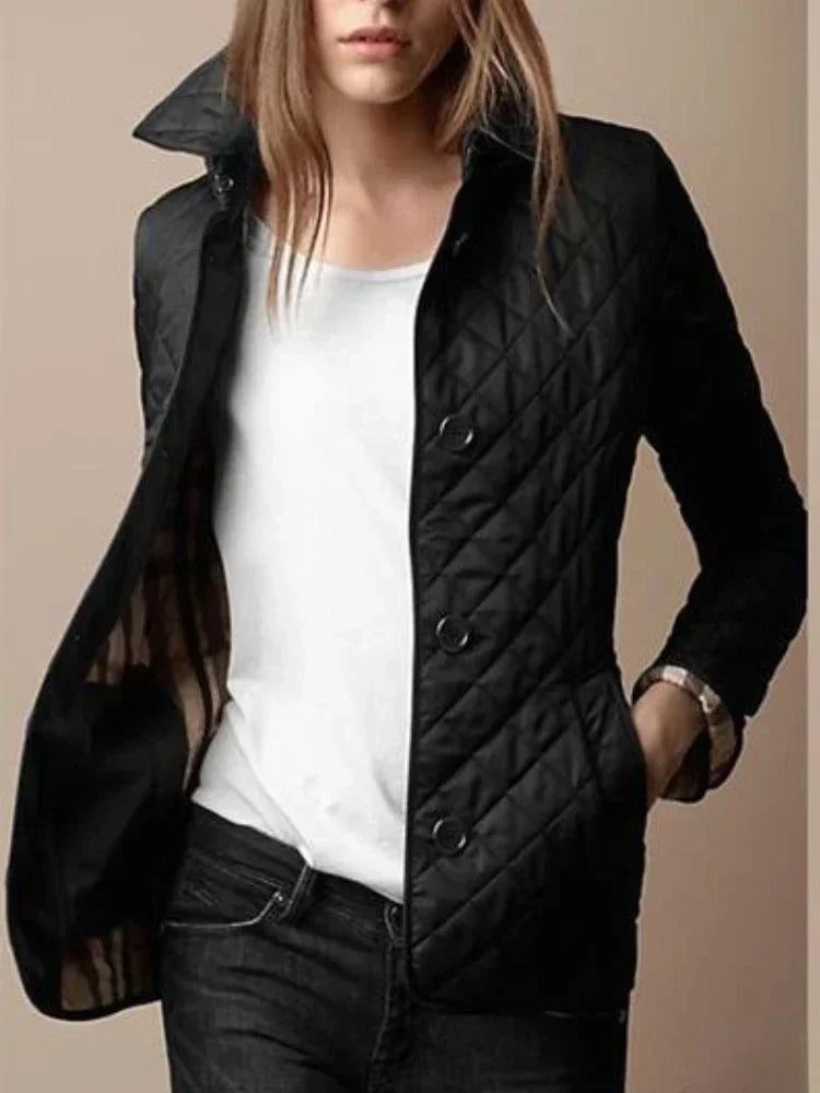 Turn-down Collar Quilted Winter Jacket