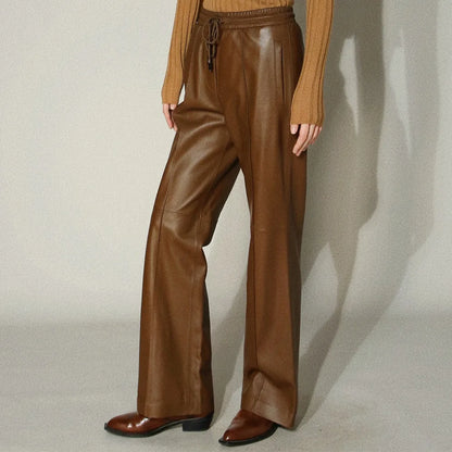 Sheepskin Leather Long  Trouser for Women
