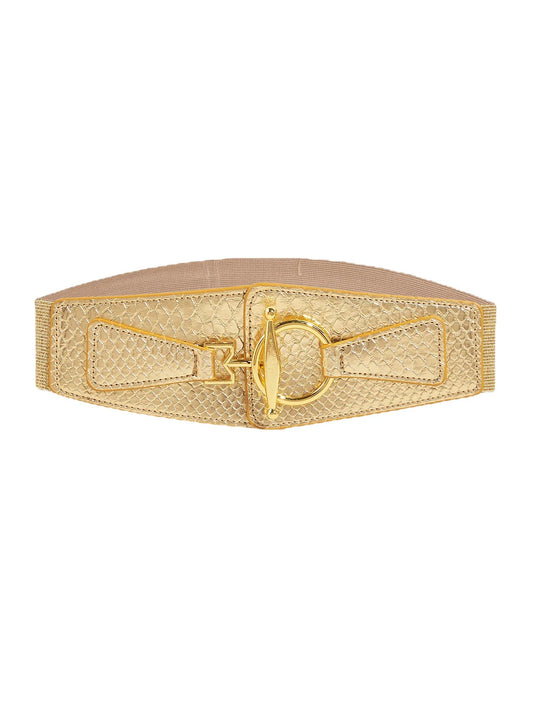 Golden Buttoning Shirt Dress Belt